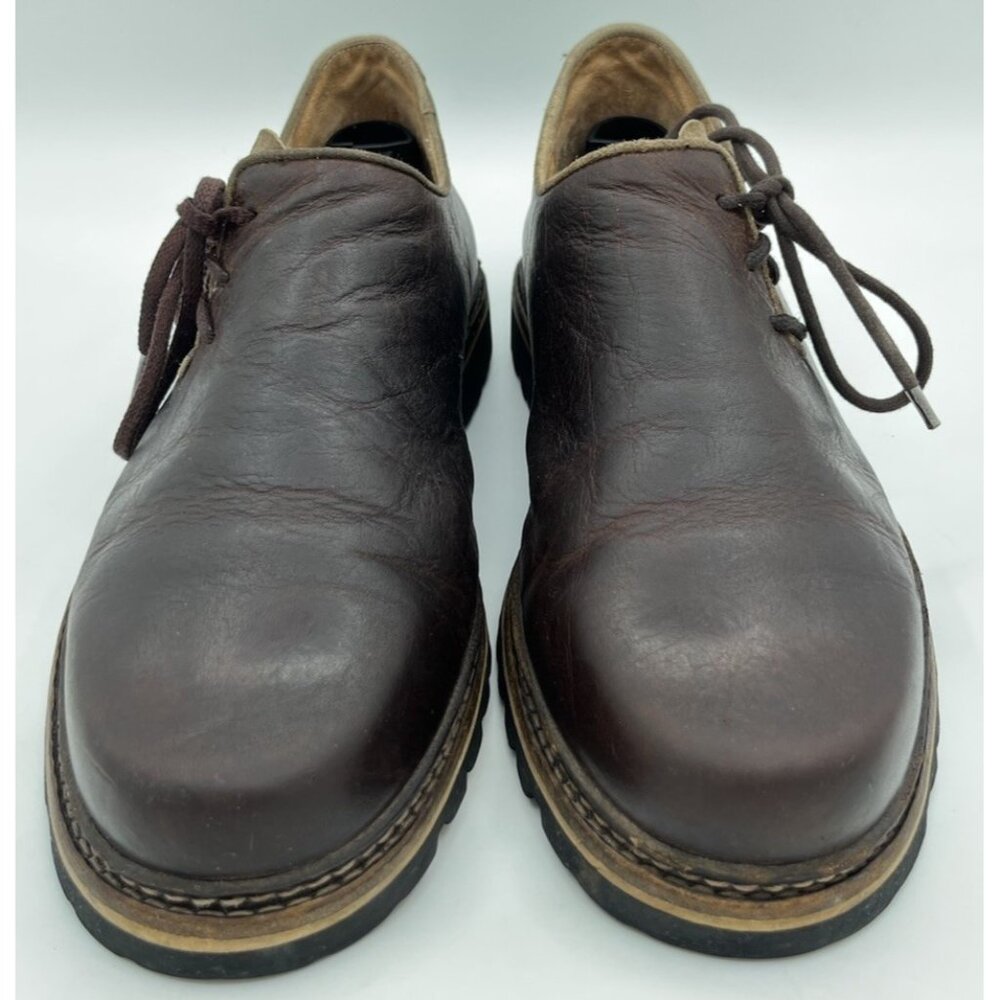 Dirndl + Bua Austria Bavarian Haferlschuhe Brown Leather Mens Shoes EU 45 US 12 - Picture 3 of 14